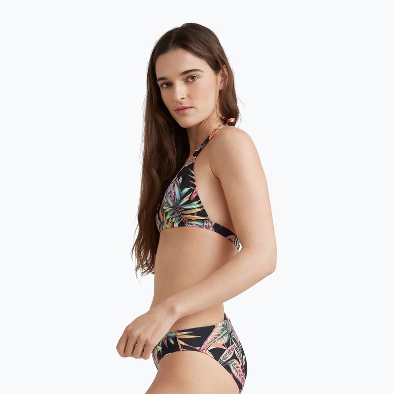 Zweiteiliger Damen-Badeanzug O'Neill Marga Rita Bikini schwarz tropische Blume