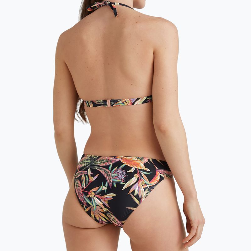 Zweiteiliger Damen-Badeanzug O'Neill Marga Rita Bikini schwarz tropische Blume