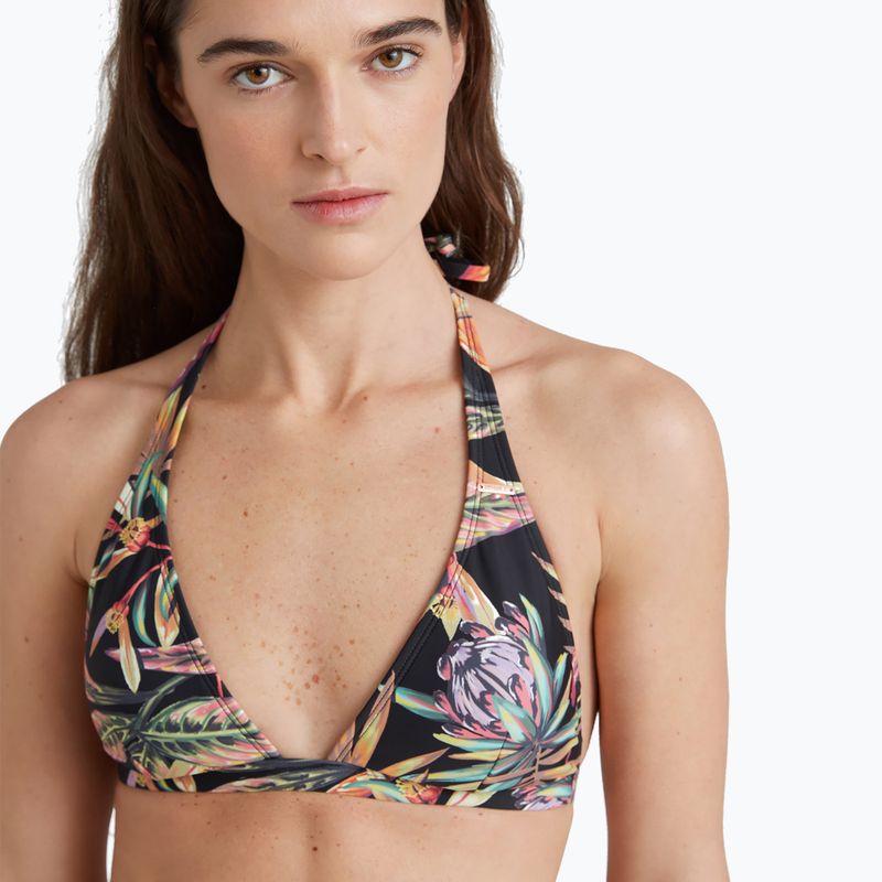 Zweiteiliger Damen-Badeanzug O'Neill Marga Rita Bikini schwarz tropische Blume