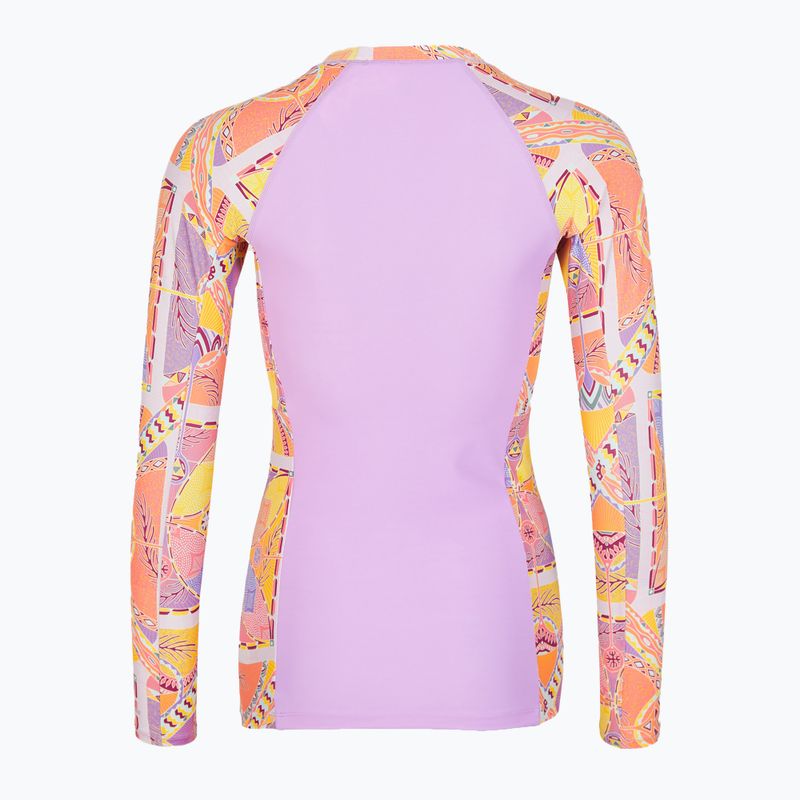 Damen Badeshirt O'Neill Anglet Skin gelbes Halstuch Druck 2
