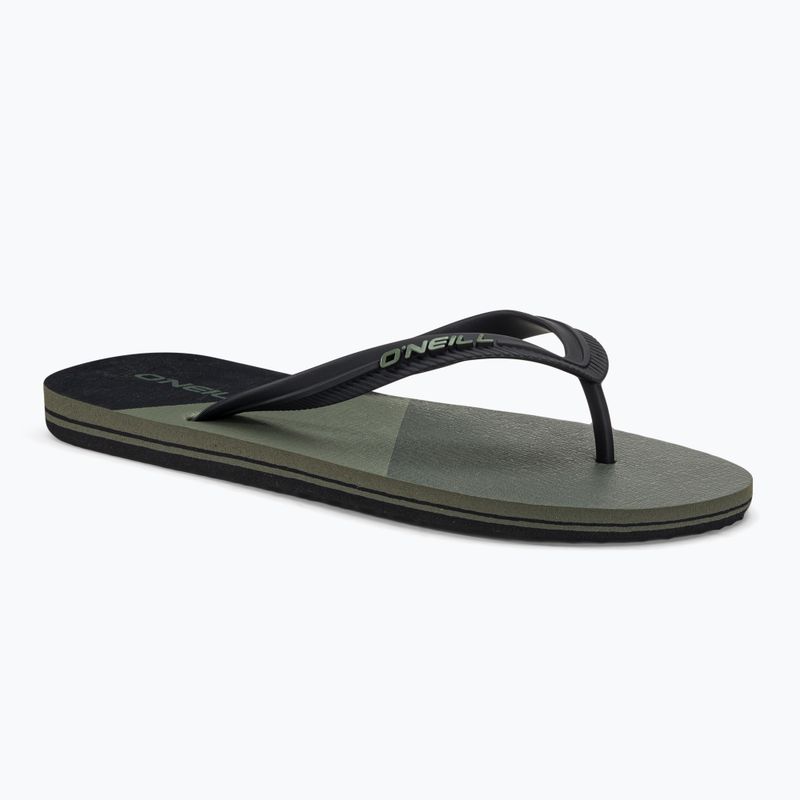 Herren O'Neill Profile Color Block tief Flechten grün Flip Flops