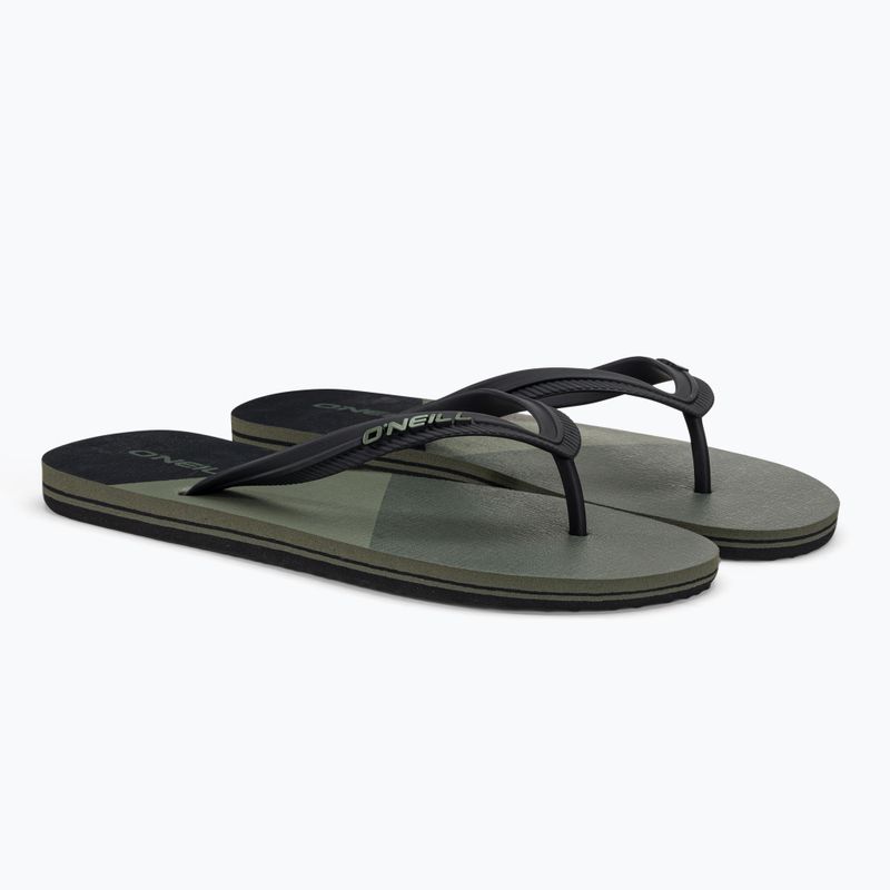 Herren O'Neill Profile Color Block tief Flechten grün Flip Flops 4