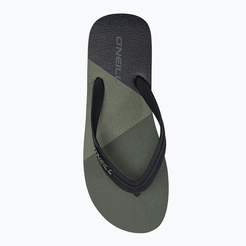 Herren O'Neill Profile Color Block tief Flechten grün Flip Flops 6