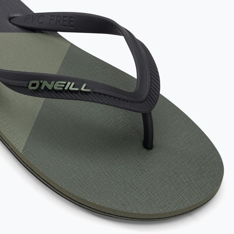 Herren O'Neill Profile Color Block tief Flechten grün Flip Flops 7