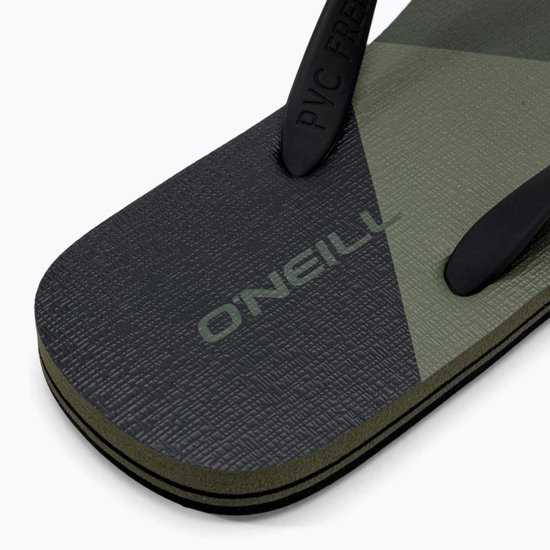 Herren O'Neill Profile Color Block tief Flechten grün Flip Flops 8