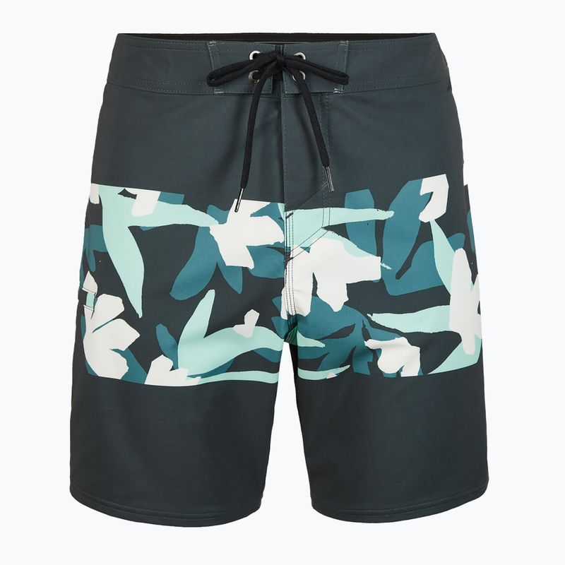 Herren O'Neill Hyperfreak Camorro 17'' grau Kunst Blume schwimmen Shorts