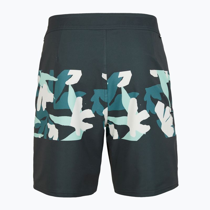 Herren O'Neill Hyperfreak Camorro 17'' grau Kunst Blume schwimmen Shorts 2