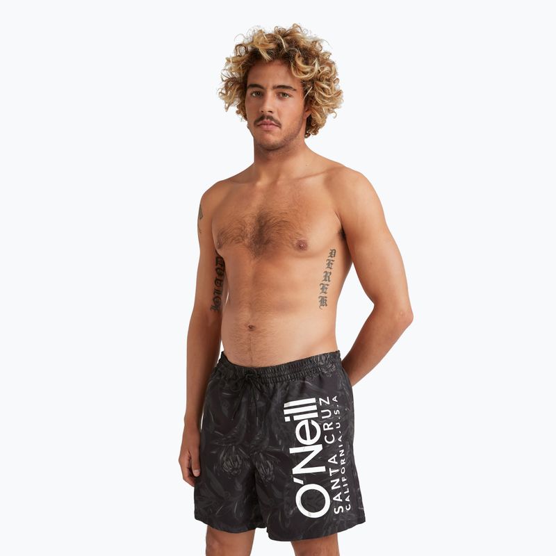 Men's O'Neill Cali Floral 16'' schwarz tonal Blume schwimmen Shorts 3