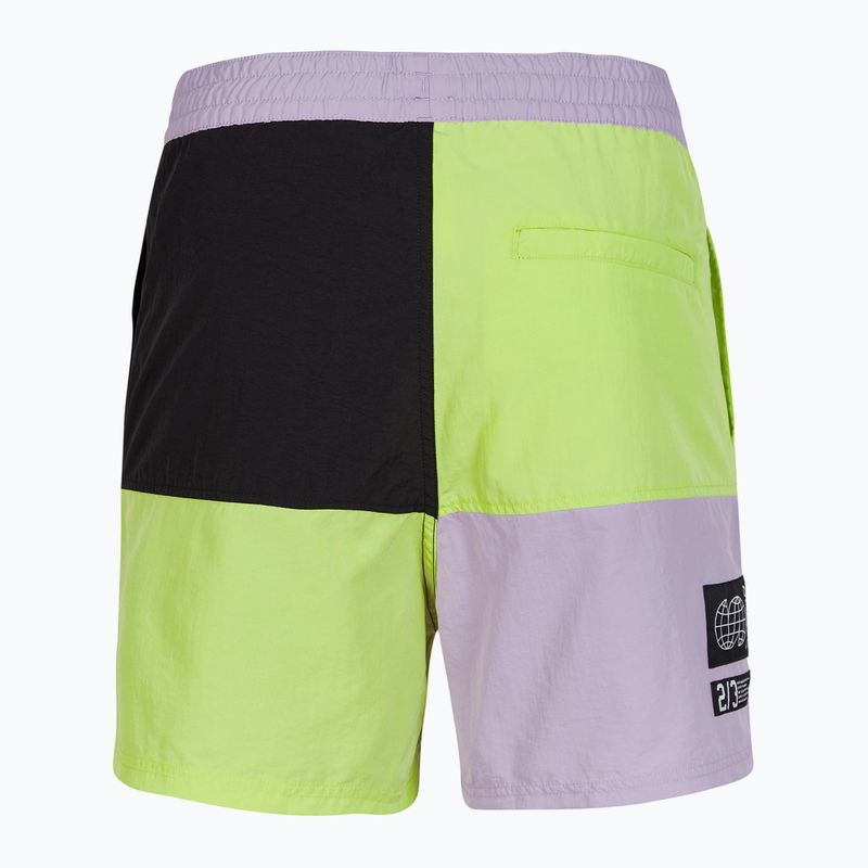 Men's O'Neill Wilder Colorblock 16'' sonnigen Kalk Farbe Block schwimmen Shorts 2