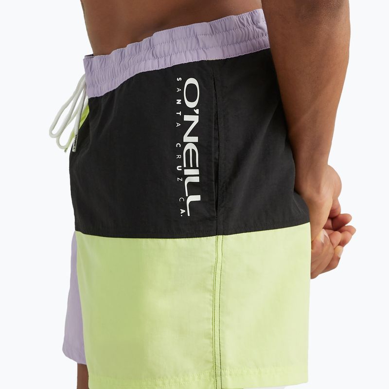 Men's O'Neill Wilder Colorblock 16'' sonnigen Kalk Farbe Block schwimmen Shorts
