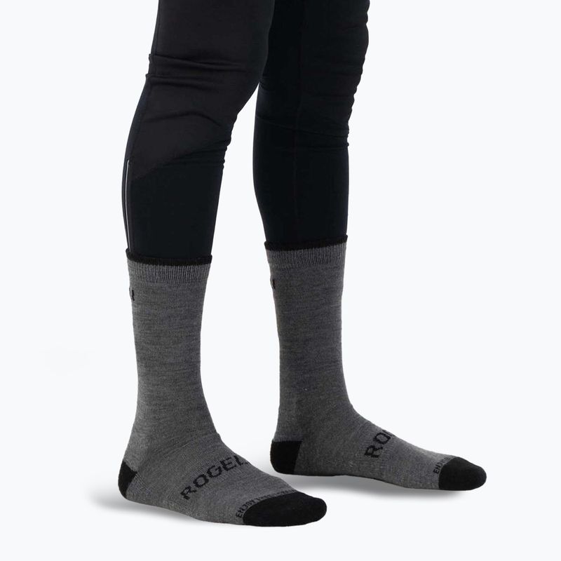 Fahrrad Socken Rogelli Wool Wintersocks 2 Paar black/grey 3