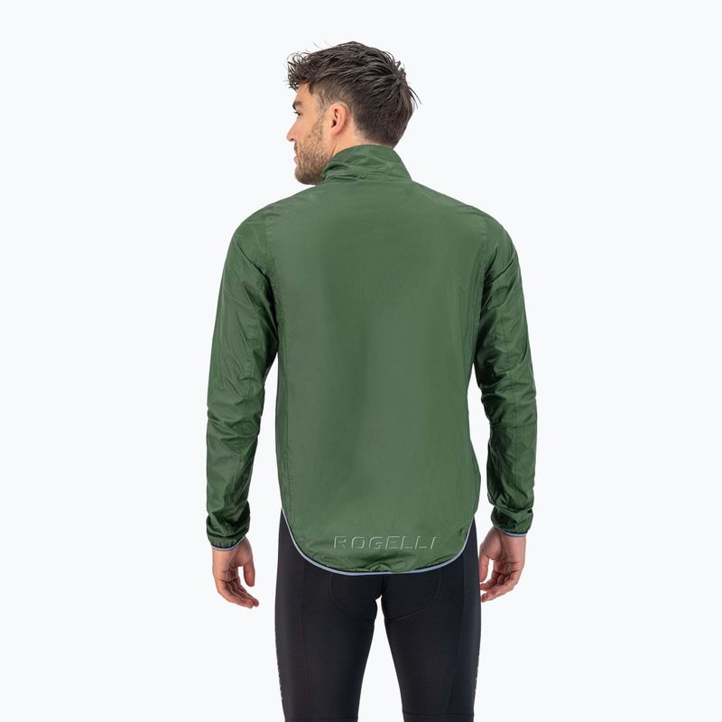 Herren Fahrradjacke Rogelli Essential Rain fluorescent army green 2