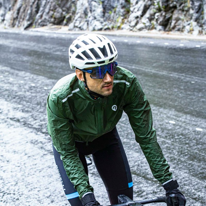 Herren Fahrradjacke Rogelli Essential Rain fluorescent army green 6