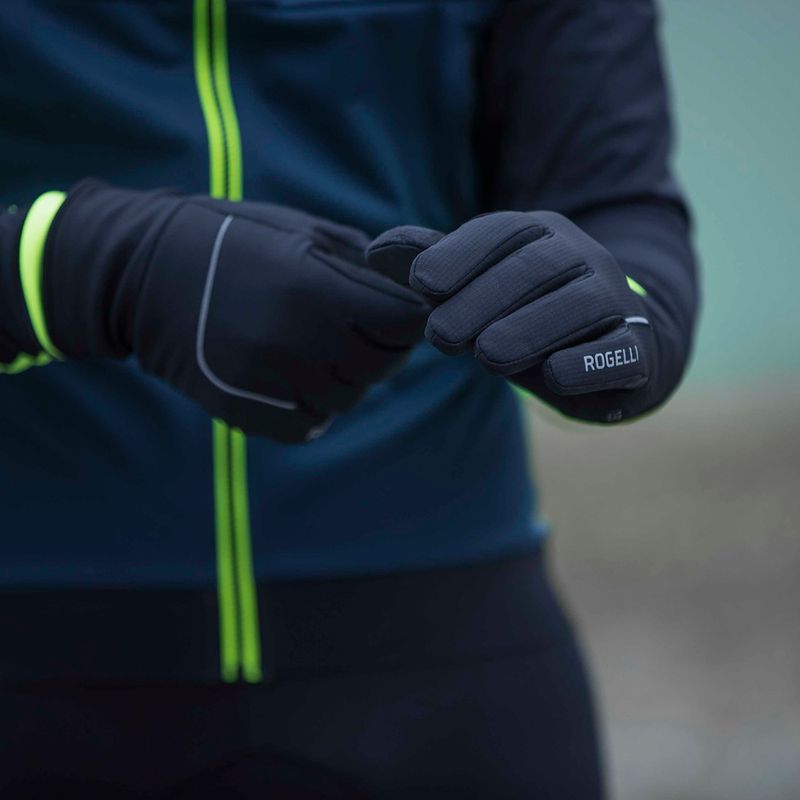 Herren Fahrradhandschuhe Rogelli Essential Winter Waterproop black 4