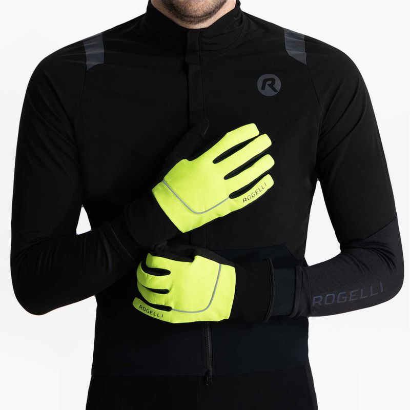 Herren Fahrradhandschuhe Rogelli Essential Winter Waterproop fluorescent yellow 2