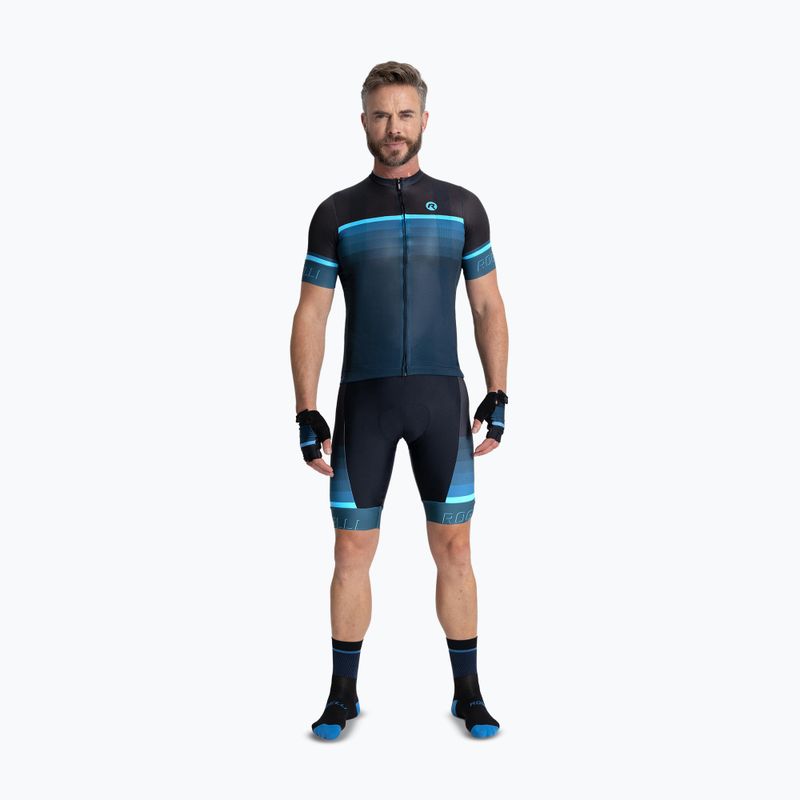 Herren-Fahrradtrikot Rogelli Hero II black/blue 2