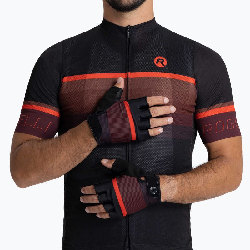 Rogelli Hero II Herren Radhandschuhe schwarz/rot/bordeaux 2