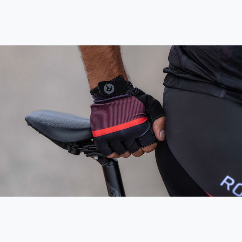 Rogelli Hero II Herren Radhandschuhe schwarz/rot/bordeaux 3