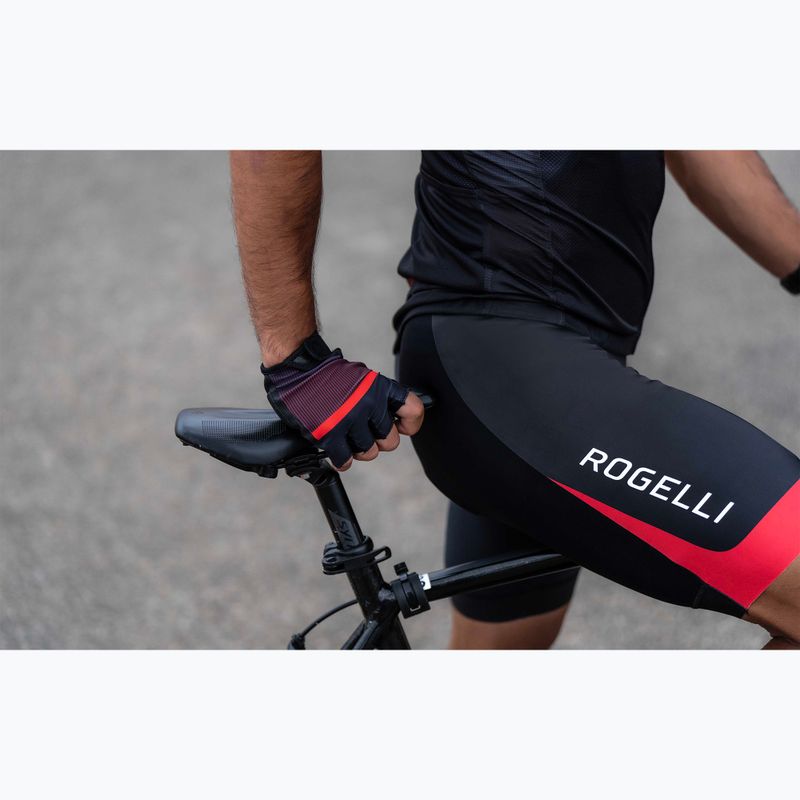 Rogelli Hero II Herren Radhandschuhe schwarz/rot/bordeaux 4