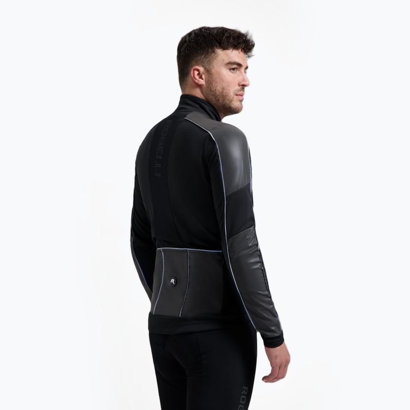 Herren Fahrradjacke Rogelli Essential Winter Hi Vis black 3