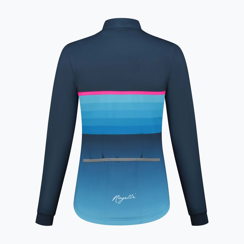 Damen Radfahren Longsleeve Rogelli Impress II blau / rosa 6