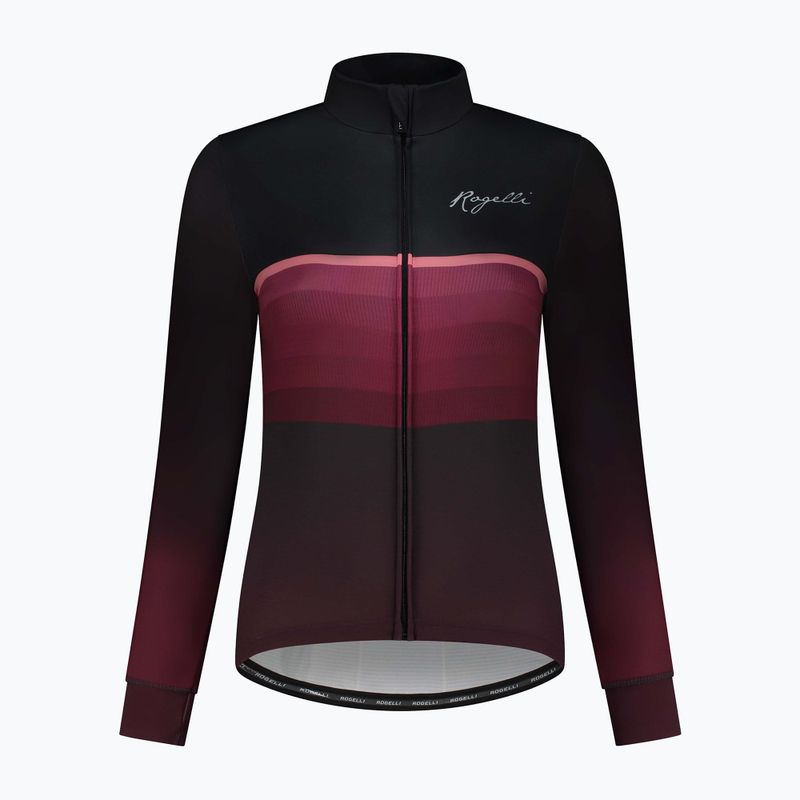 Damen Radfahren Longsleeve Rogelli Impress II bordeaux / koralle 5