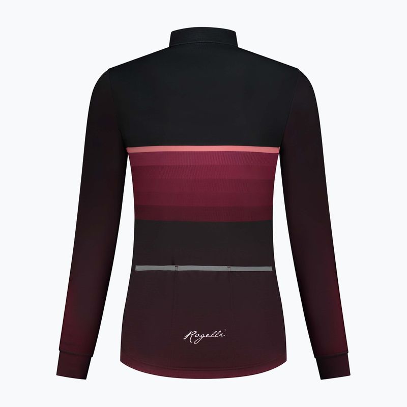 Damen Radfahren Longsleeve Rogelli Impress II bordeaux / koralle 6