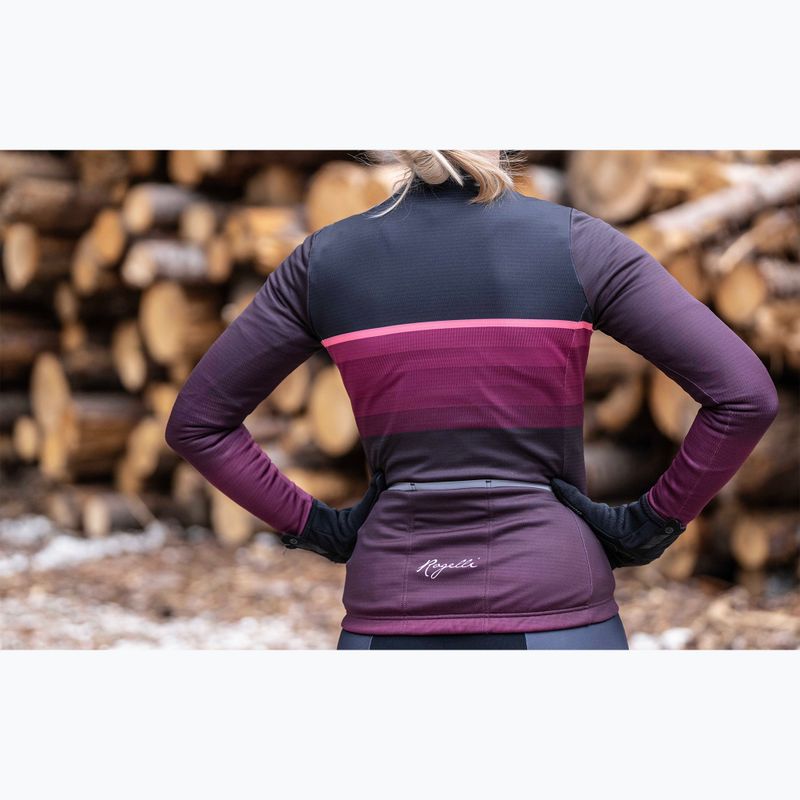 Damen Radfahren Longsleeve Rogelli Impress II bordeaux / koralle 10