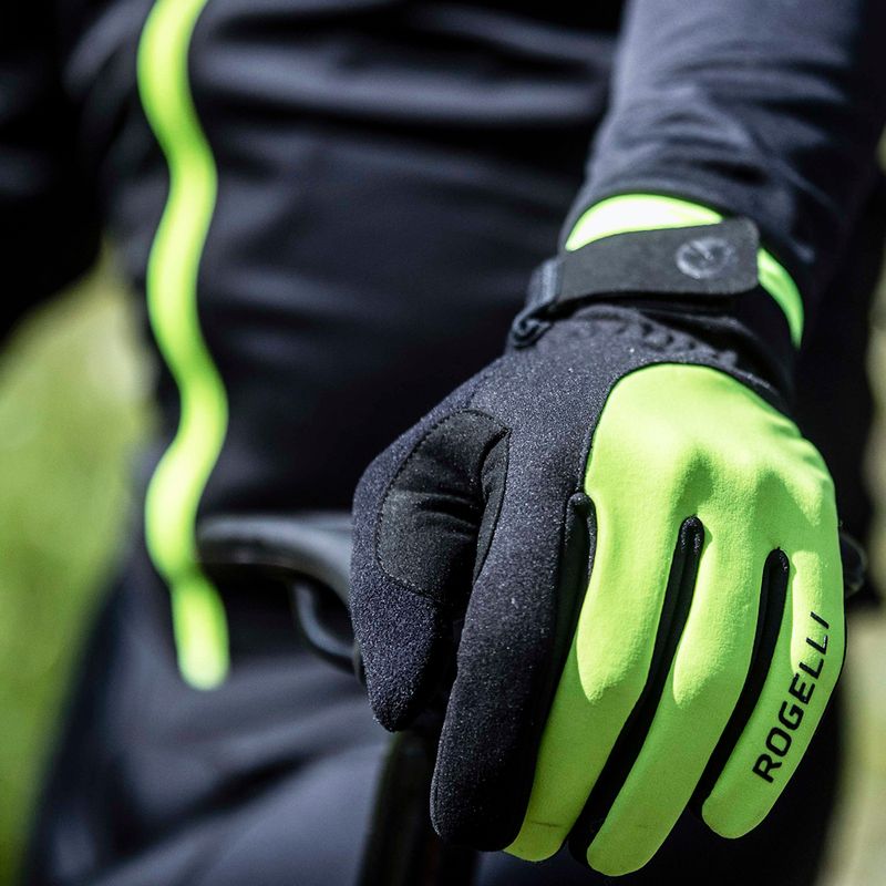 Herren-Fahrradhandschuhe Rogelli Core II Winter Windproof fluor 3