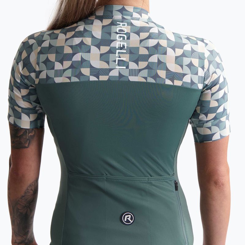 Fahrradtrikot Damen Rogelli Essential Graphic mint/yellow 3