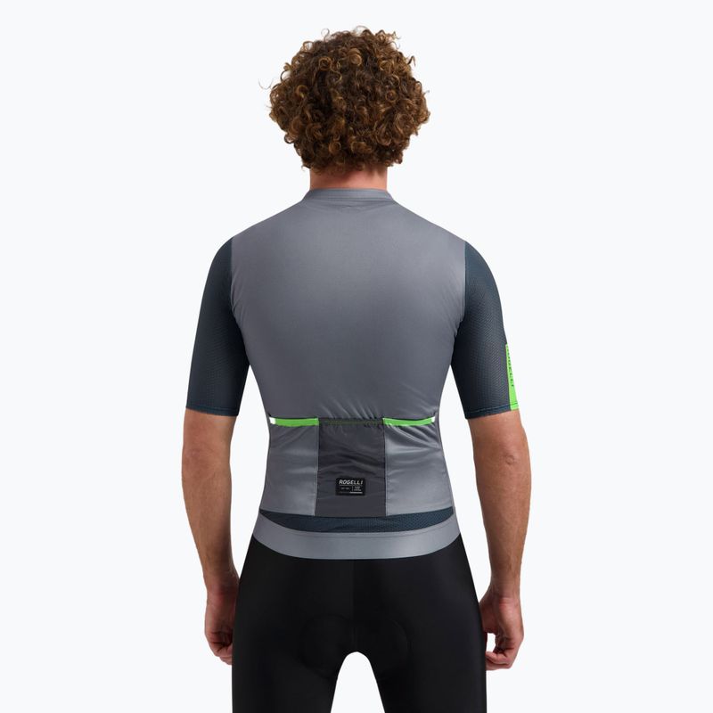 Herren-Radtrikot Rogelli Fast grau / turguoise 2