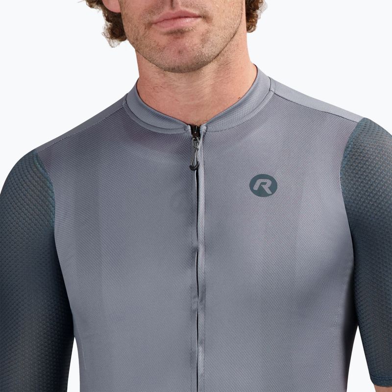 Herren-Radtrikot Rogelli Fast grau / turguoise 3