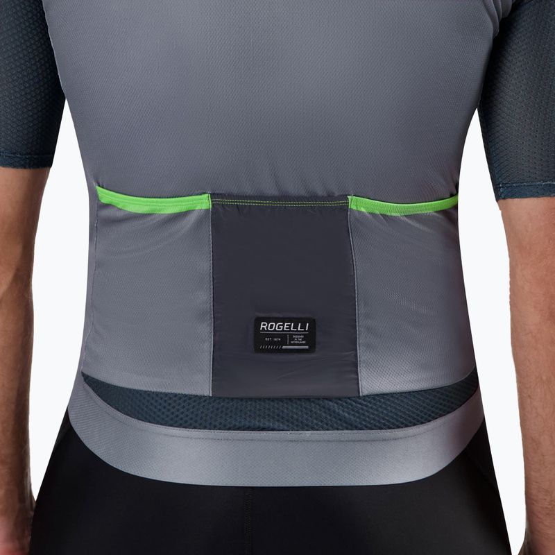 Herren-Radtrikot Rogelli Fast grau / turguoise 5