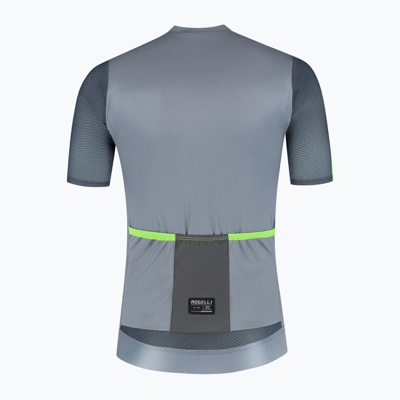 Herren-Radtrikot Rogelli Fast grau / turguoise 8