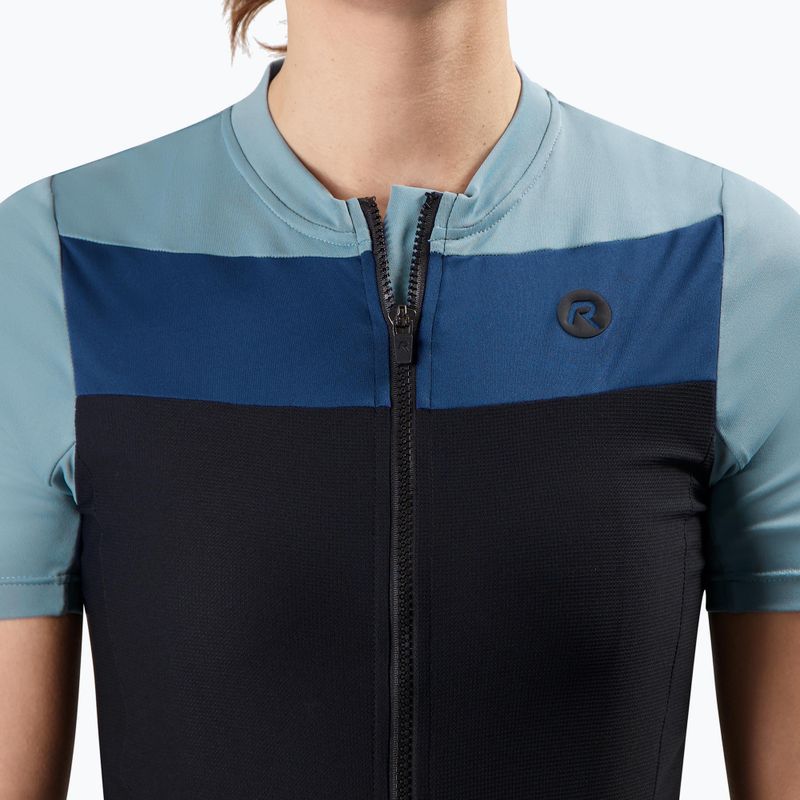 Damen-Fahrradtrikot Rogelli Core Block W black/blue/dark blue 3