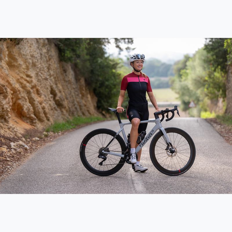 Damen-Fahrradtrikot Rogelli Core Block W black/bordeaux/pink 9