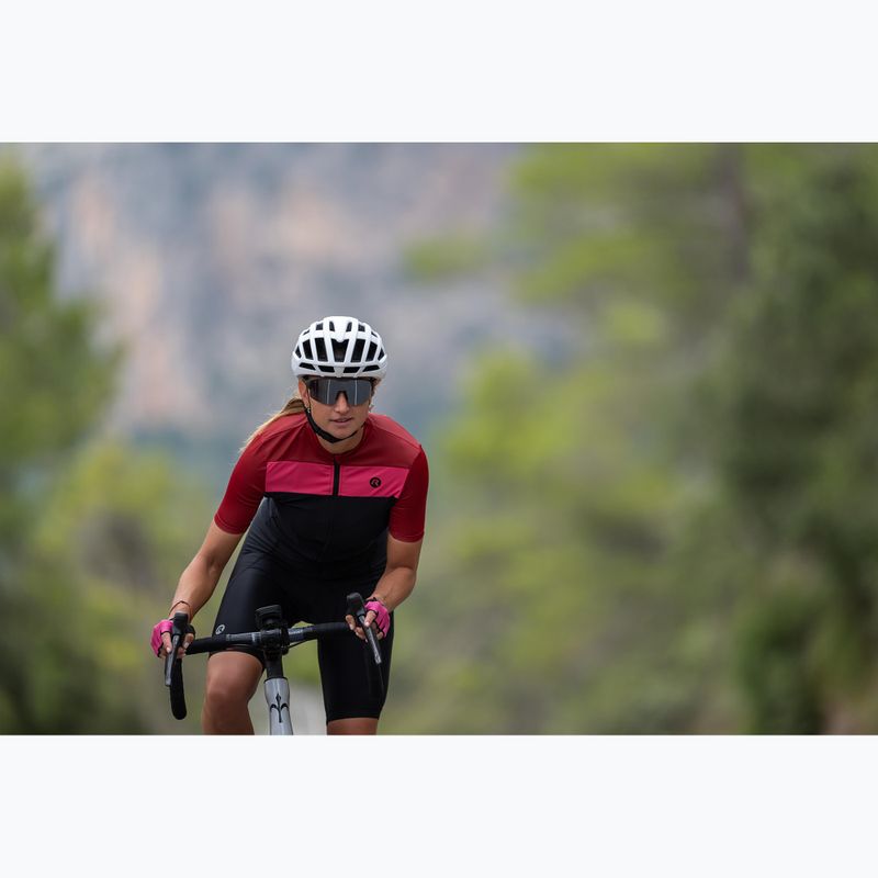 Damen-Fahrradtrikot Rogelli Core Block W black/bordeaux/pink 12