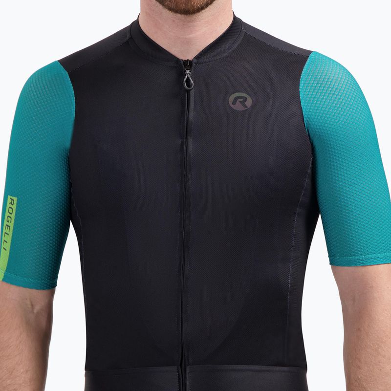 Radtrikot Herren Rogelli Fast black/teal/green 3