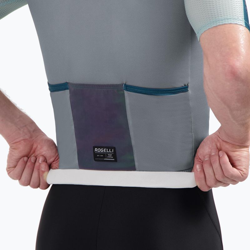 Herren-Fahrradtrikot Rogelli Fast grey/dusty teal/teal 4