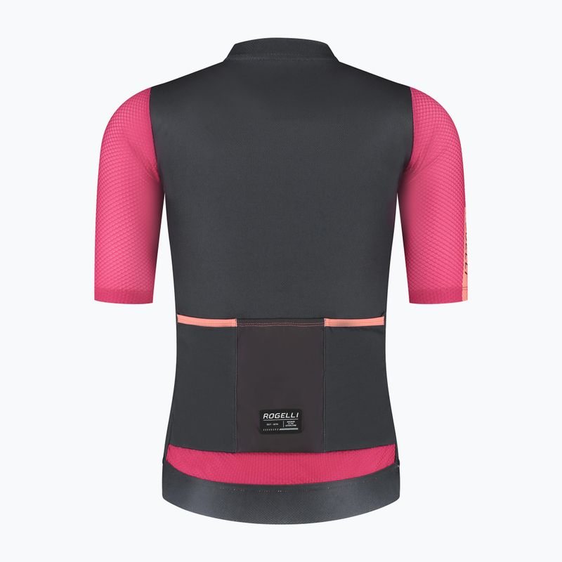 Damen-Fahrradtrikot Rogelli Fast ebony/pink/coral 7