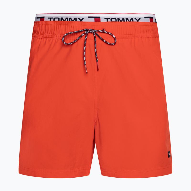 Tommy Hilfiger DW Medium Drawstring Badeshorts für Männer in gewagtem Scharlachrot