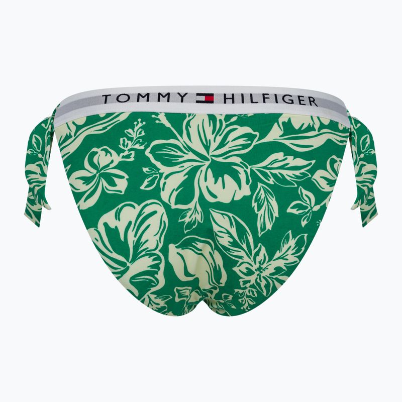 Tommy Hilfiger Cheeky Side Tie Bikini Bottom Print vintage tropisch olympisch grün 2