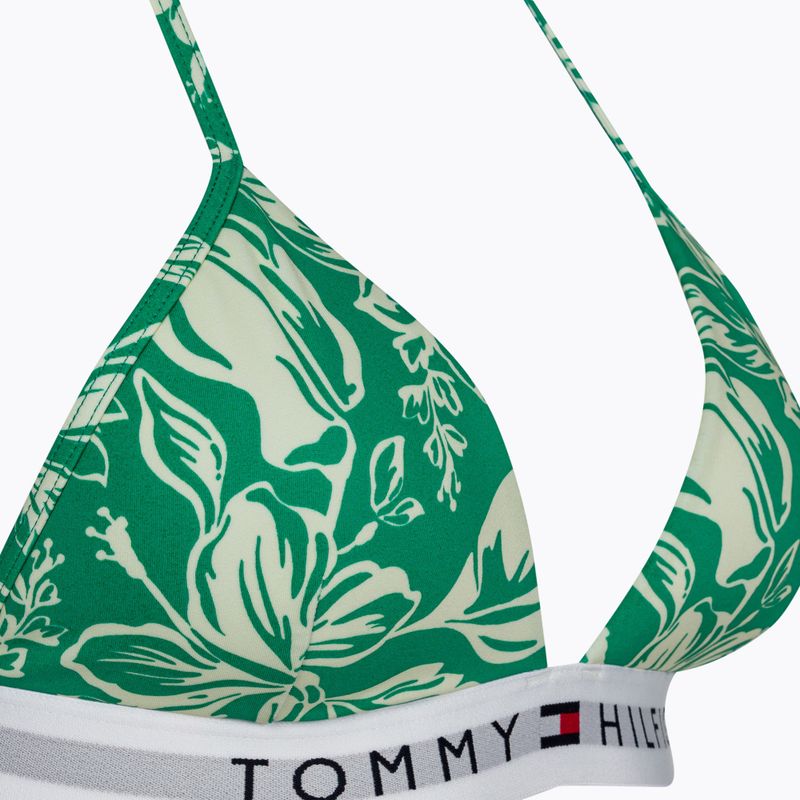 Tommy Hilfiger Triangle Fixed Foam Print Badeanzug Top vinted tropischen olympischen grün 3