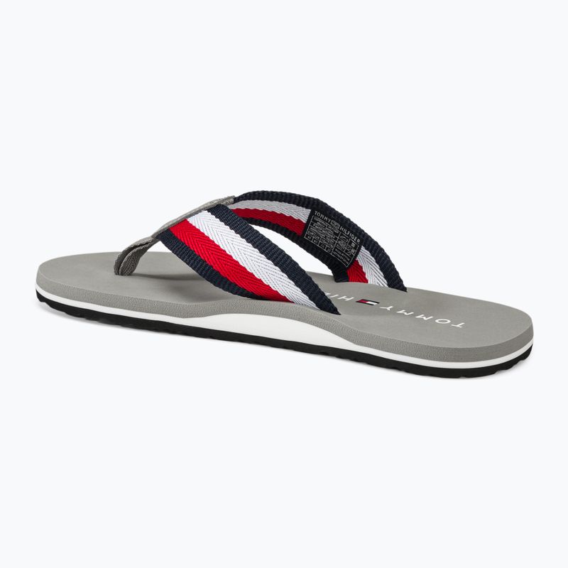 Herren Tommy Hilfiger Corporate Beach Sandale antiksilberne Flip Flops 3