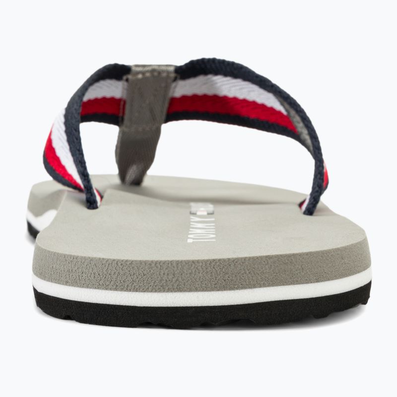 Herren Tommy Hilfiger Corporate Beach Sandale antiksilberne Flip Flops 6