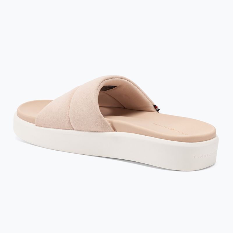 Tommy Hilfiger Damen Platform Pool Slide rosa Blüte Flip-Flops 3
