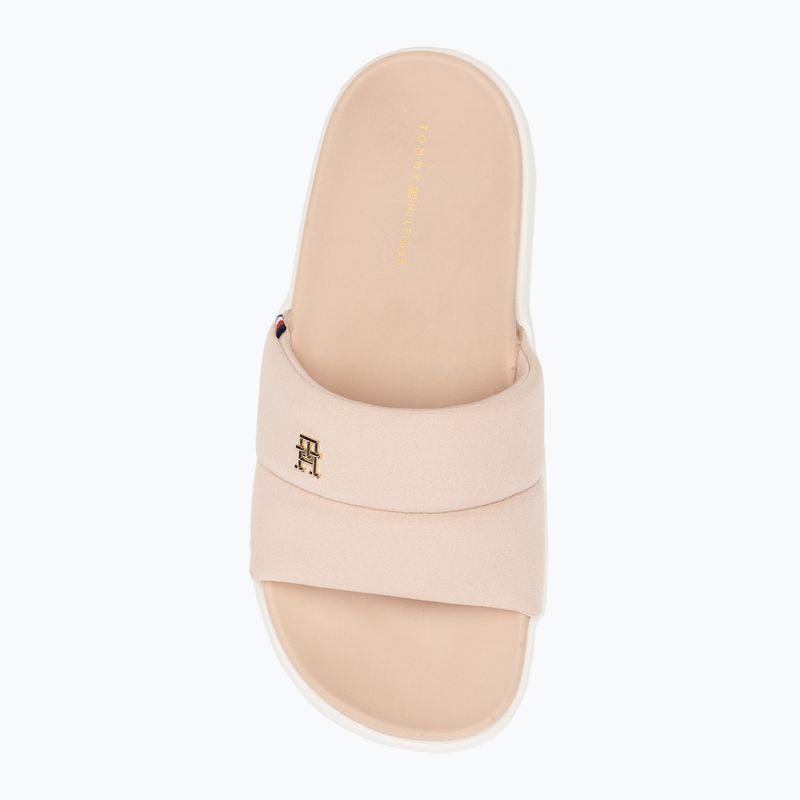 Tommy Hilfiger Damen Platform Pool Slide rosa Blüte Flip-Flops 5
