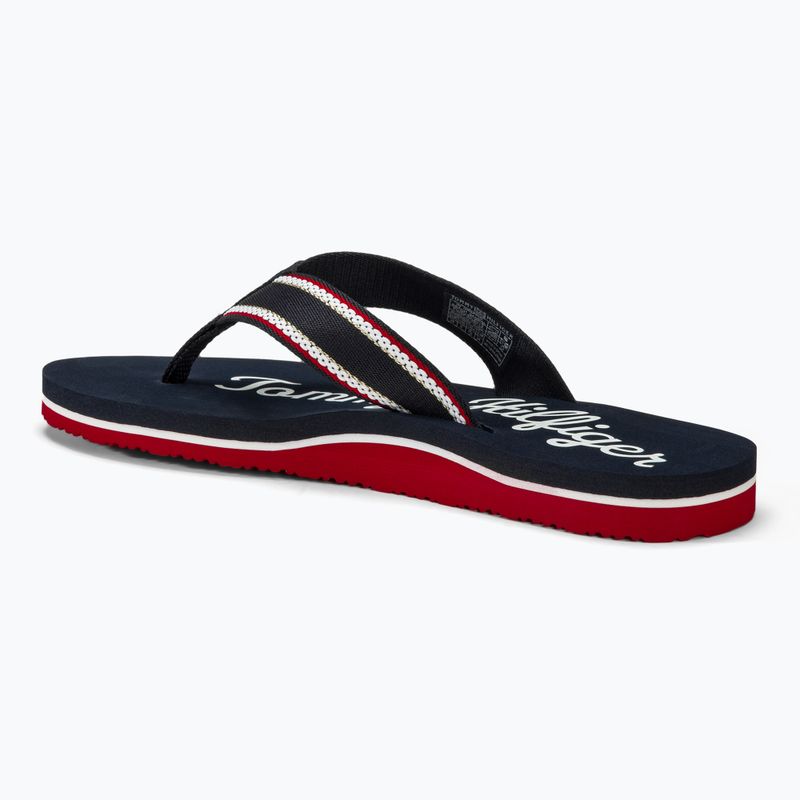 Tommy Hilfiger Im Graphic Beach Sandal Damen Flip Flops Space Blau 3