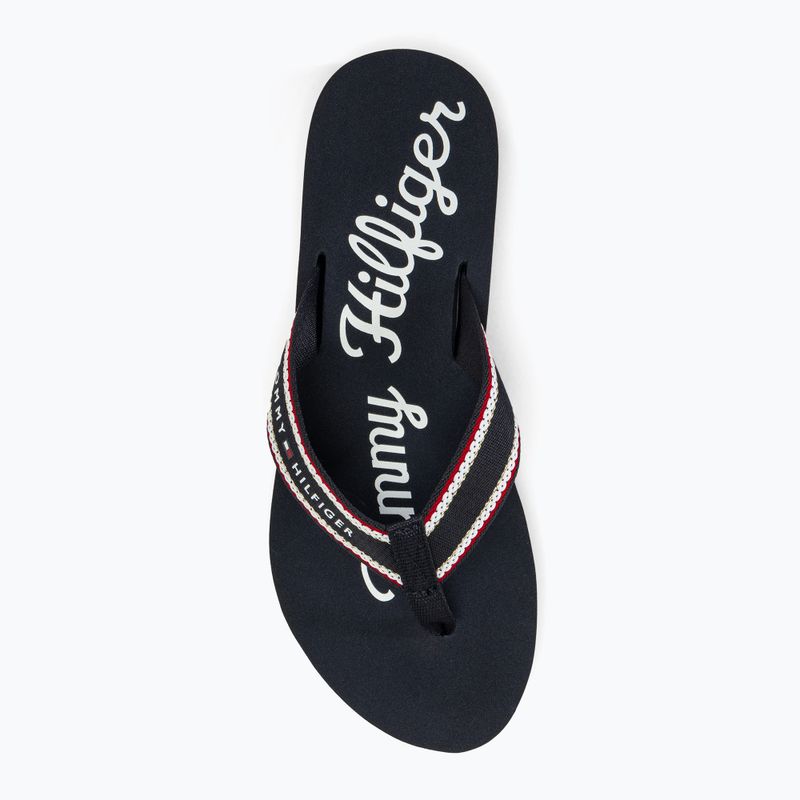 Tommy Hilfiger Im Graphic Beach Sandal Damen Flip Flops Space Blau 5