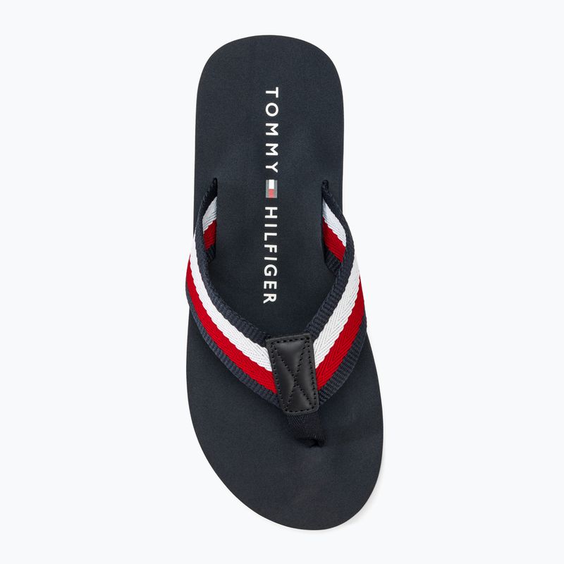 Herren Tommy Hilfiger Corporate Beach Sandale Wüste Himmel Flip Flops 5